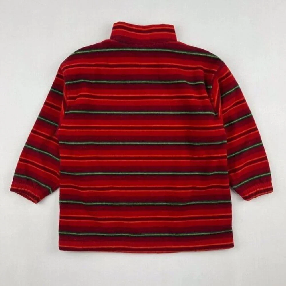 •Vintage• Gap Pro Fleece Quarter Zip Pullover in Sunset Stripe XS (4-5)
